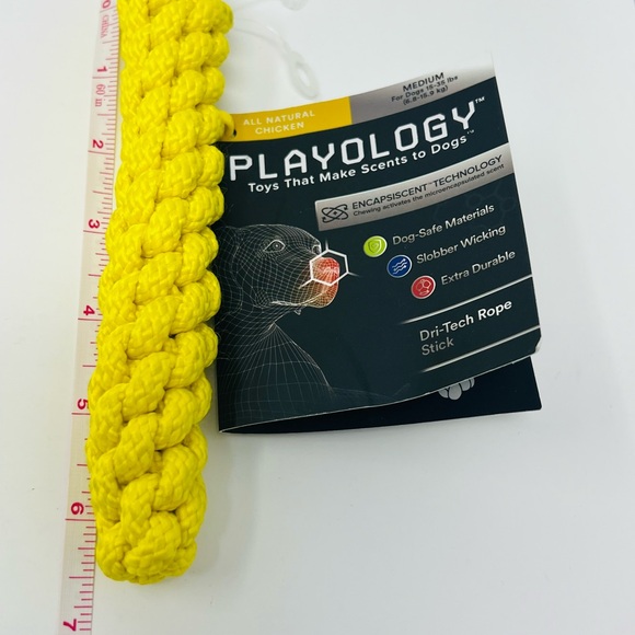 NWT Playology Dri Tech Rope Stick Medium (15-35 pound dogs) Chicken Flavor - Picture 5 of 6